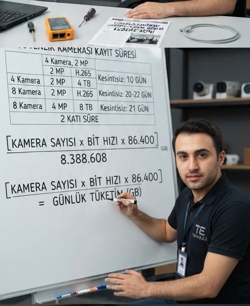 Güvenlik Kamerası Harddisk Hesaplama