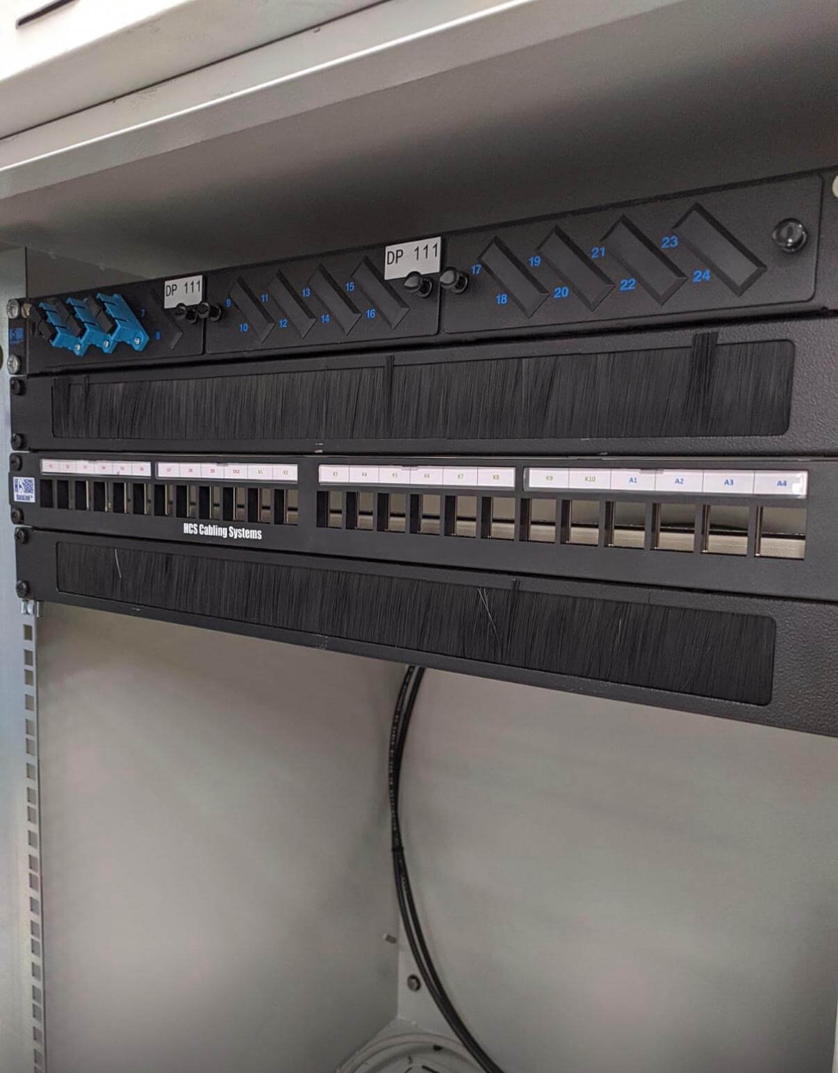 Fiber Optik Sonlandırma Paneli (DP 111) ve HCS Patch Panel Montajı